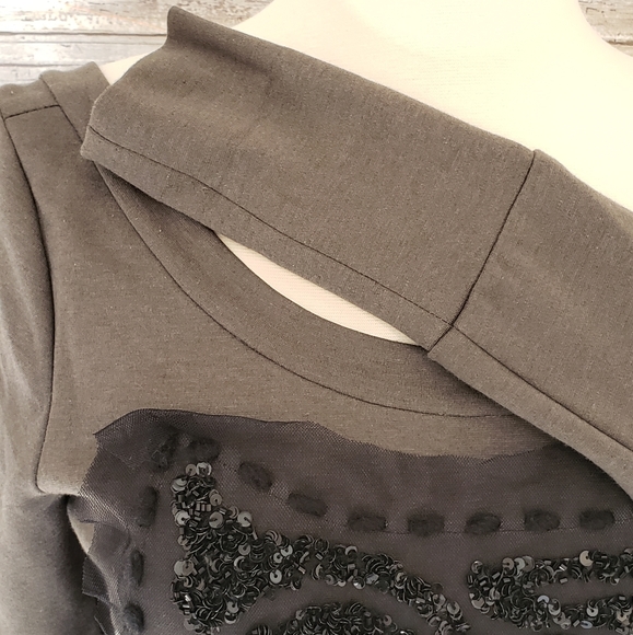 Foley + Corinna Beaded Feather Long Sleeve Dress - Picture 6 of 8